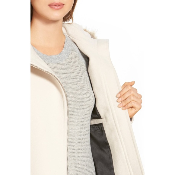 Marc New York Hazel Genuine Coyote Fur Trim Hooded - Picture 2 of 8